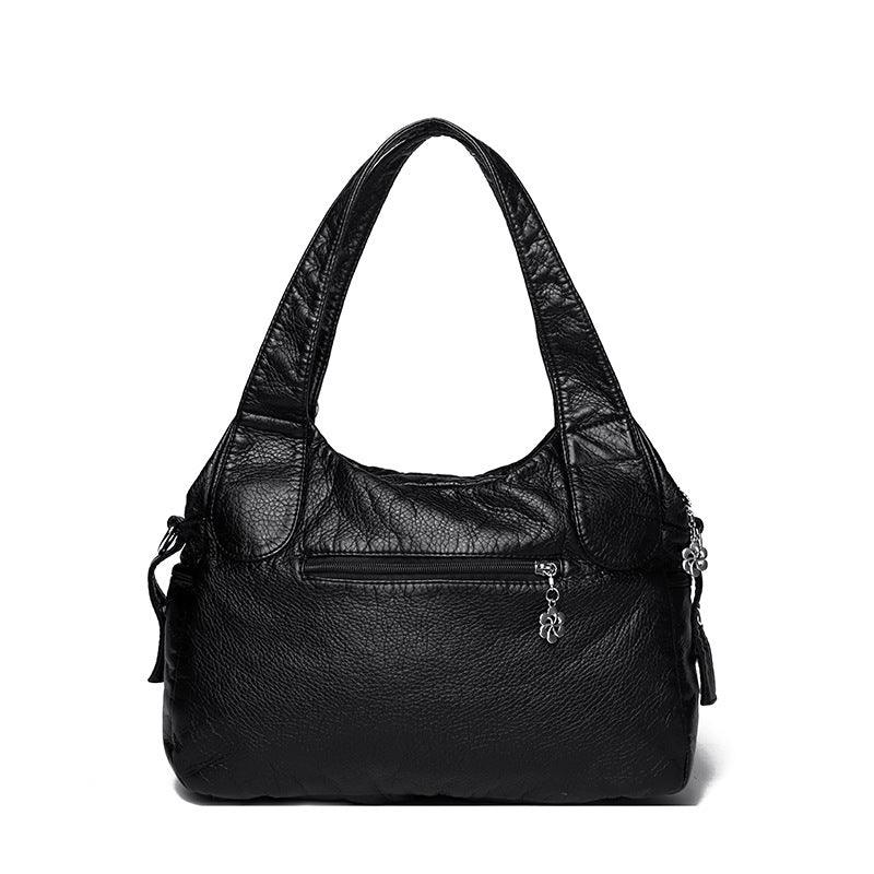 Sac à bandoulière pour femme grande capacité en cuir lavé
