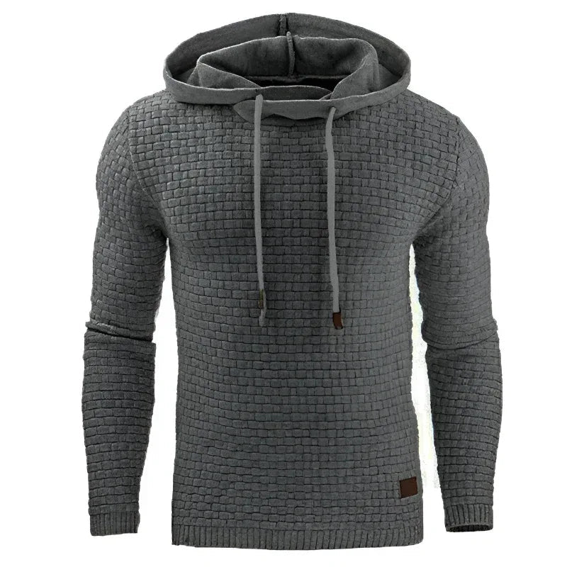 Herren Jacquard-Pullover Langarm-Kapuzenpullover