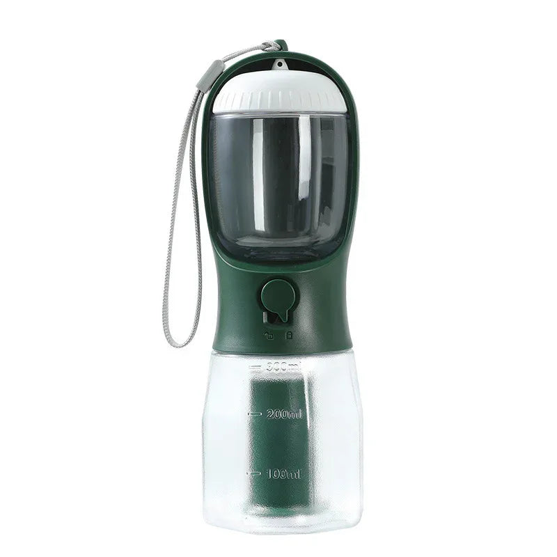 Dog Water Cup Drinking Food Garbage Bags Compartment Three-In-One Portable Small Multi-Functional Pet Water Bottle