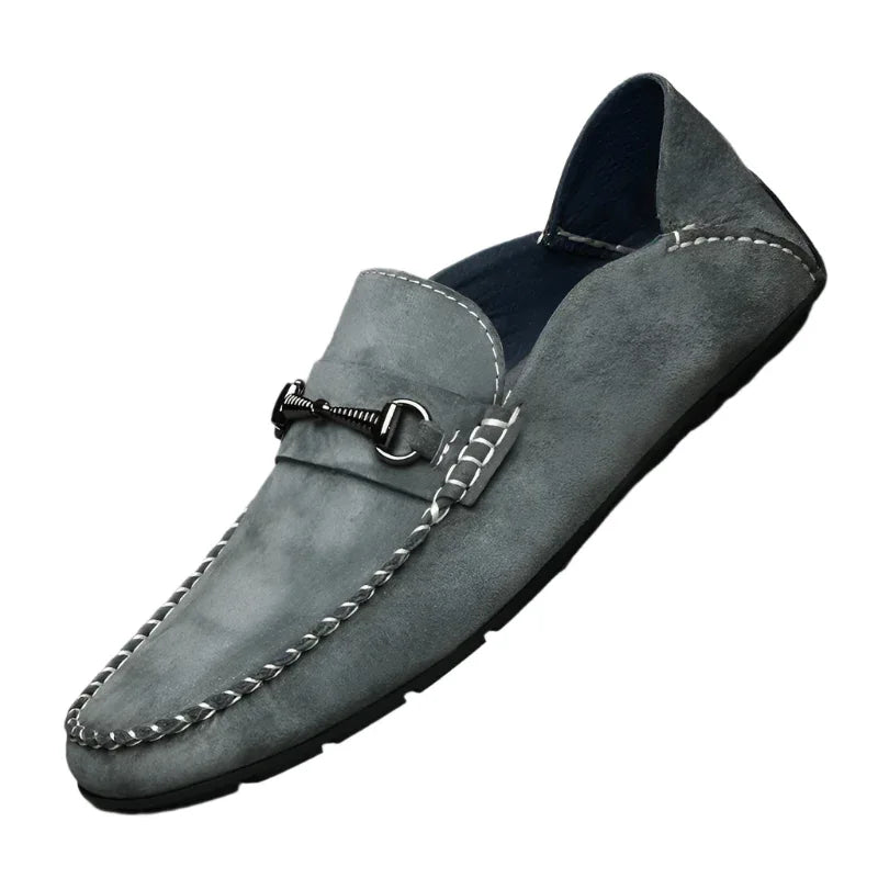 Herren Mokassins aus Wildleder Atmungsaktive Freizeitschuhe