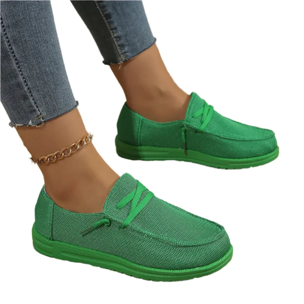 Chaussures plates décontractées pour femmes à lacets ou mocassins sans lacets