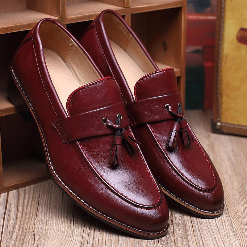 Britische Retro Slipper Quasten Loafer für Herren