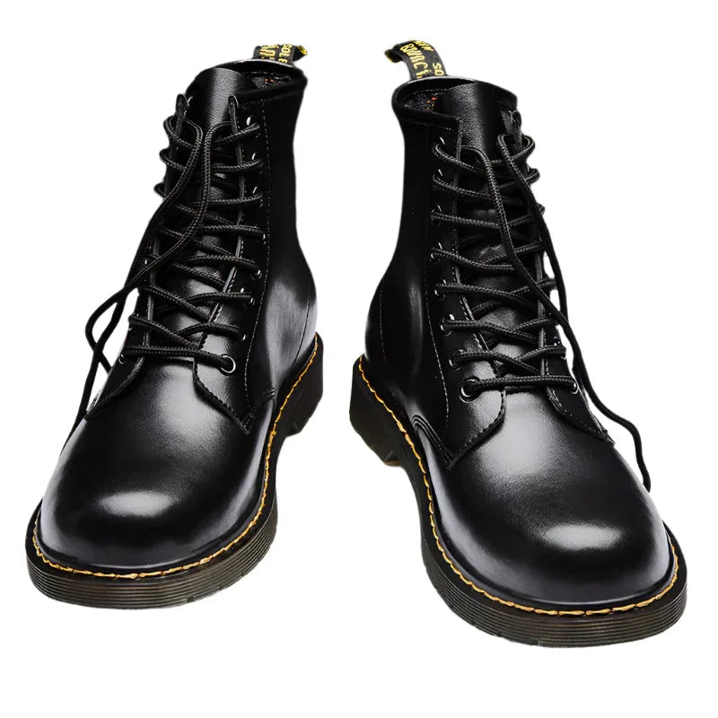 Chaussures montantes pour hommes en cuir de style britannique, bottes Martin