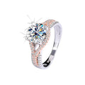 Moissanite Damen Diamant Silberring