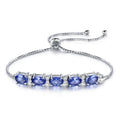 Bracelets en topaze bleue pour femmes avec chaîne réglable