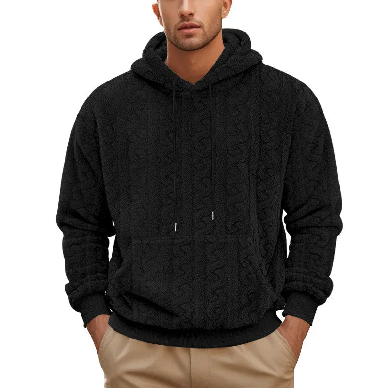 Herren Freizeit Kapuzenpullover Jacquard