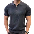 Sommer Herren Casual Sport Reißverschluss Polohemd