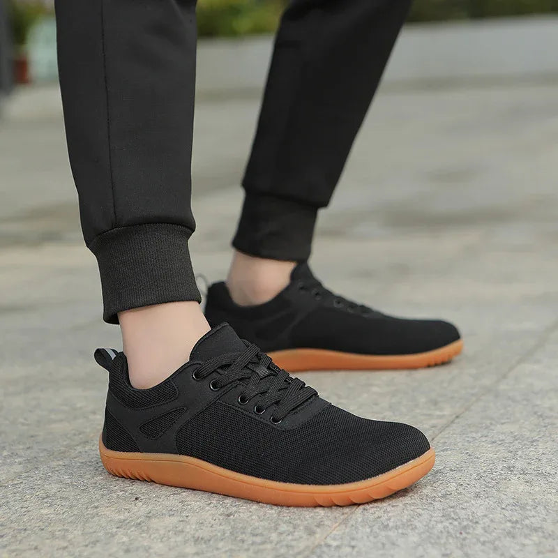 Chaussures de course de sport respirantes à bout large pour hommes