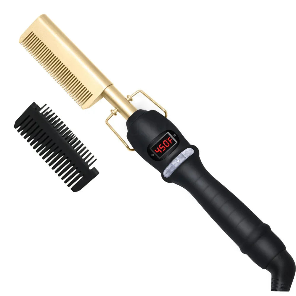 Multifunktionaler 3-in-1-Haarglätter-Lockenstab-Bartkamm