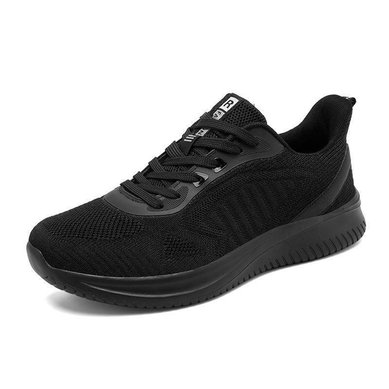 Herren Schwarze Schuhe Mesh Fly-Knit Sneaker Fitness Gym Laufschuhe