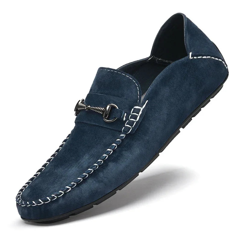 Herren Mokassins aus Wildleder Atmungsaktive Freizeitschuhe