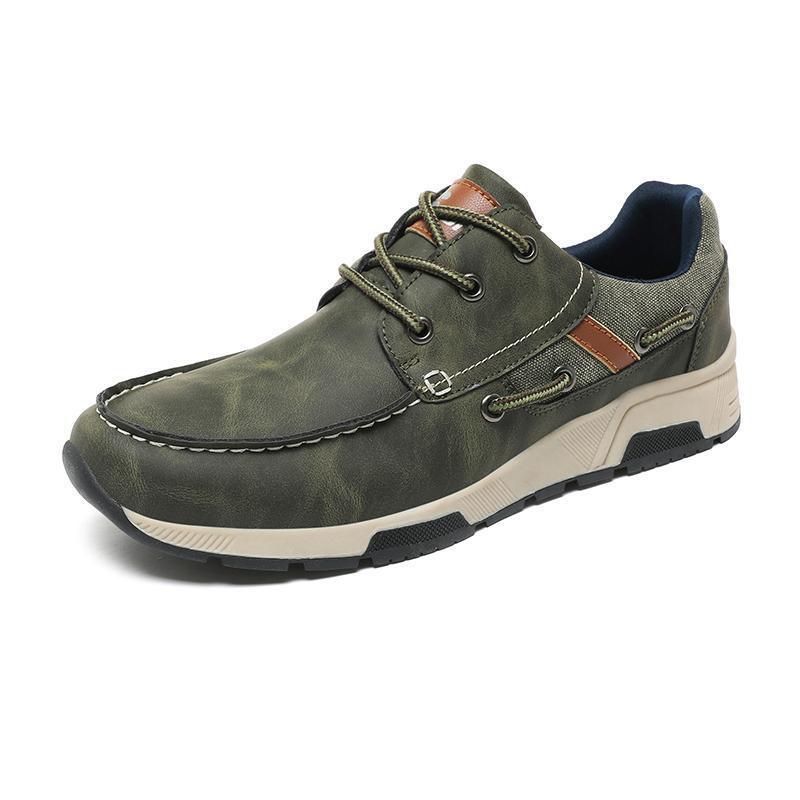 Chaussures de sport en cuir respirantes pour hommes, grandes tailles, décontractées, pour navetteurs