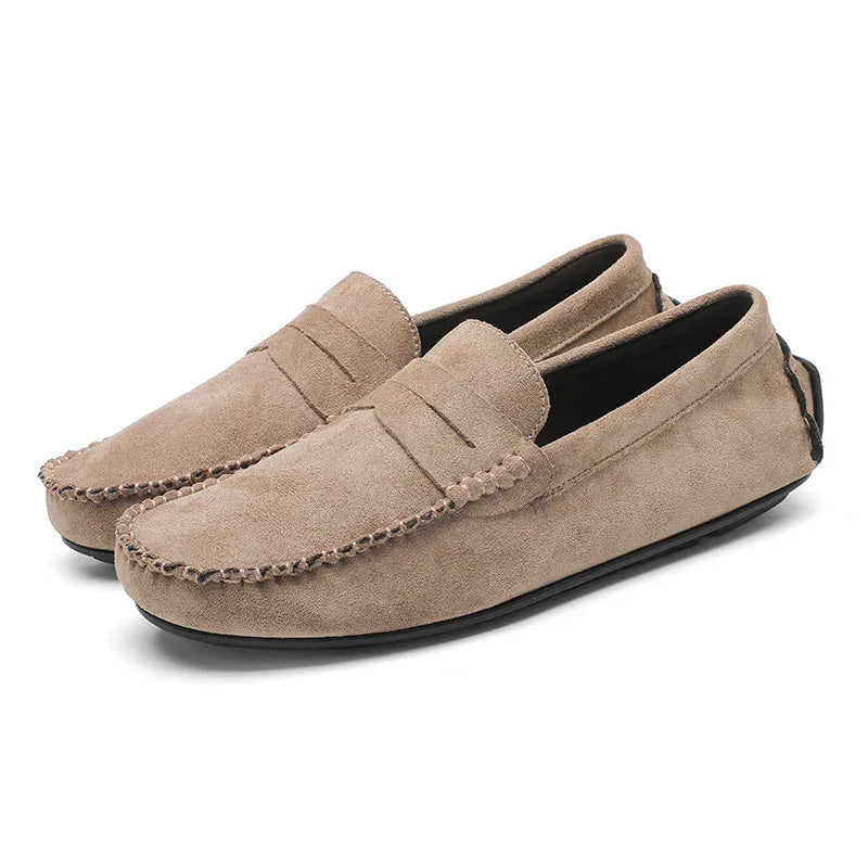 Herrenschuhe Leder Slip-On Atmungsaktive Loafer