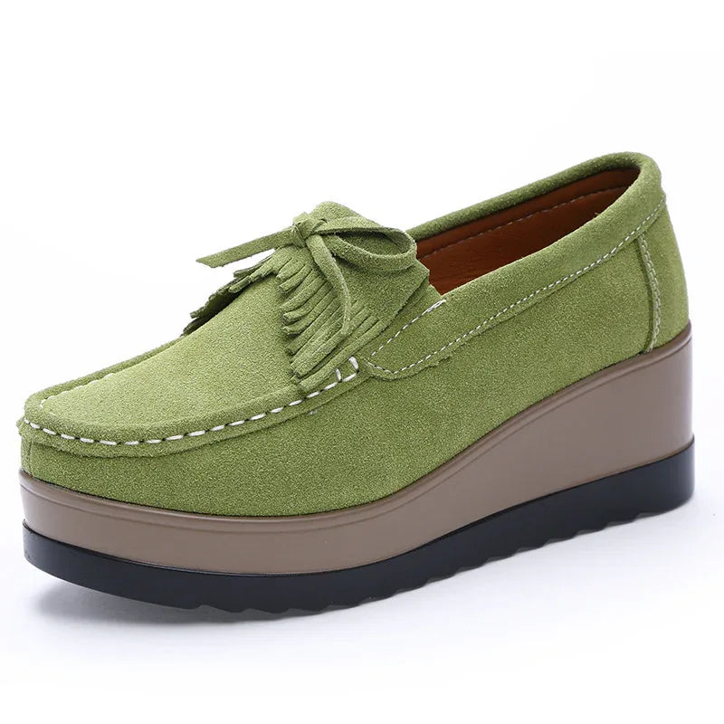 Quasten-Schleifen-Design Mode Plateau-Slipper für Damen