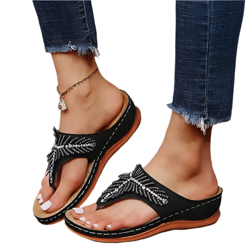 Chaussures Pour Femmes Sandales Compensées Strass