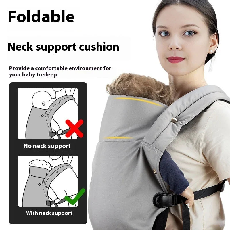 Porte-bébé ventral et dorsal en coton réglable