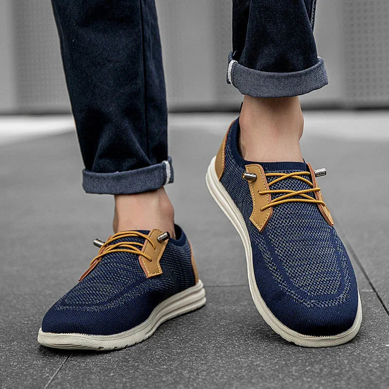 Chaussures décontractées à enfiler en maille Légères Respirantes Mocassins Hommes Chaussures de marche Course Sports