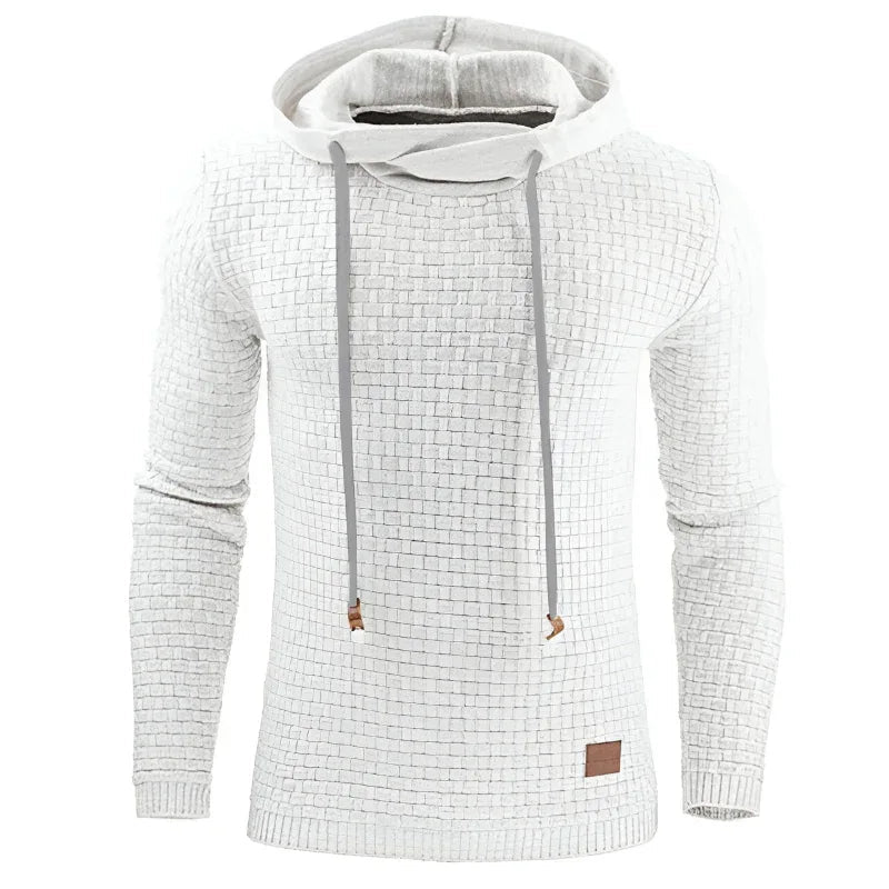 Herren Jacquard-Pullover Langarm-Kapuzenpullover