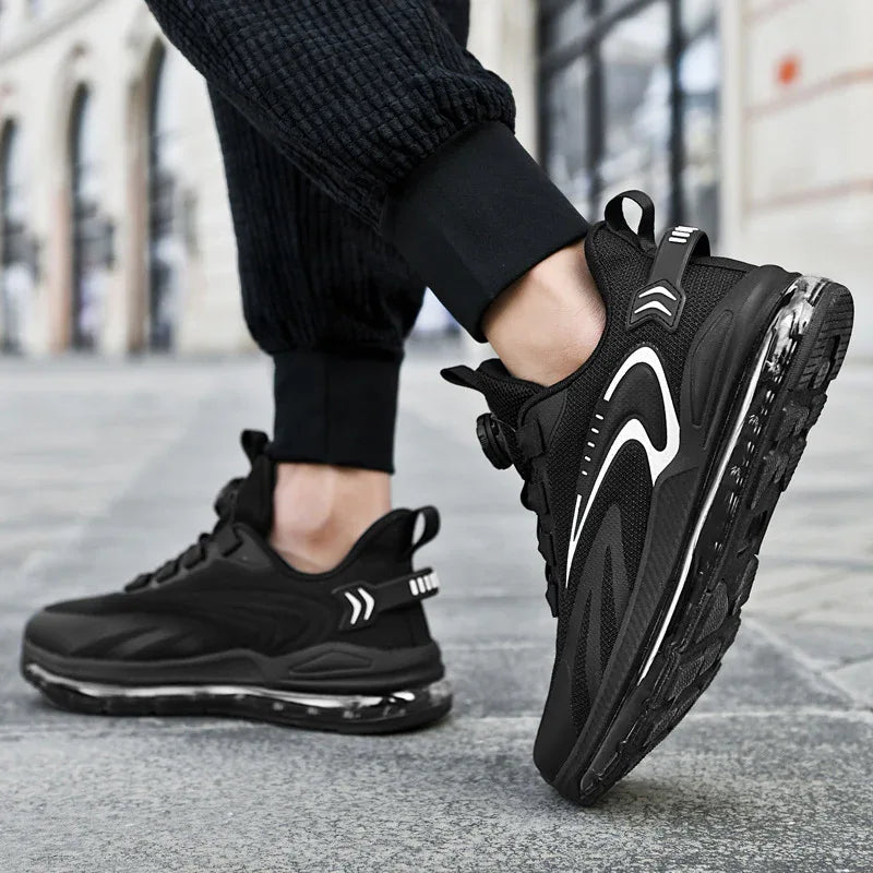 Drehschnalle Vollgewebte Luftkissen-Sneaker Laufschuhe
