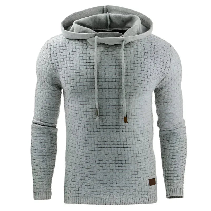 Herren Jacquard-Pullover Langarm-Kapuzenpullover