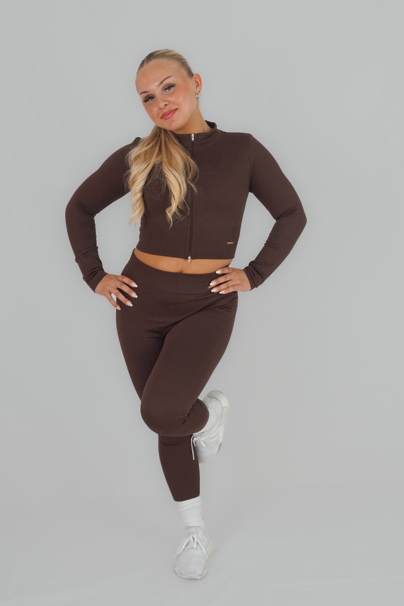 MISS ON RIBBED Veste de sport sans coutures