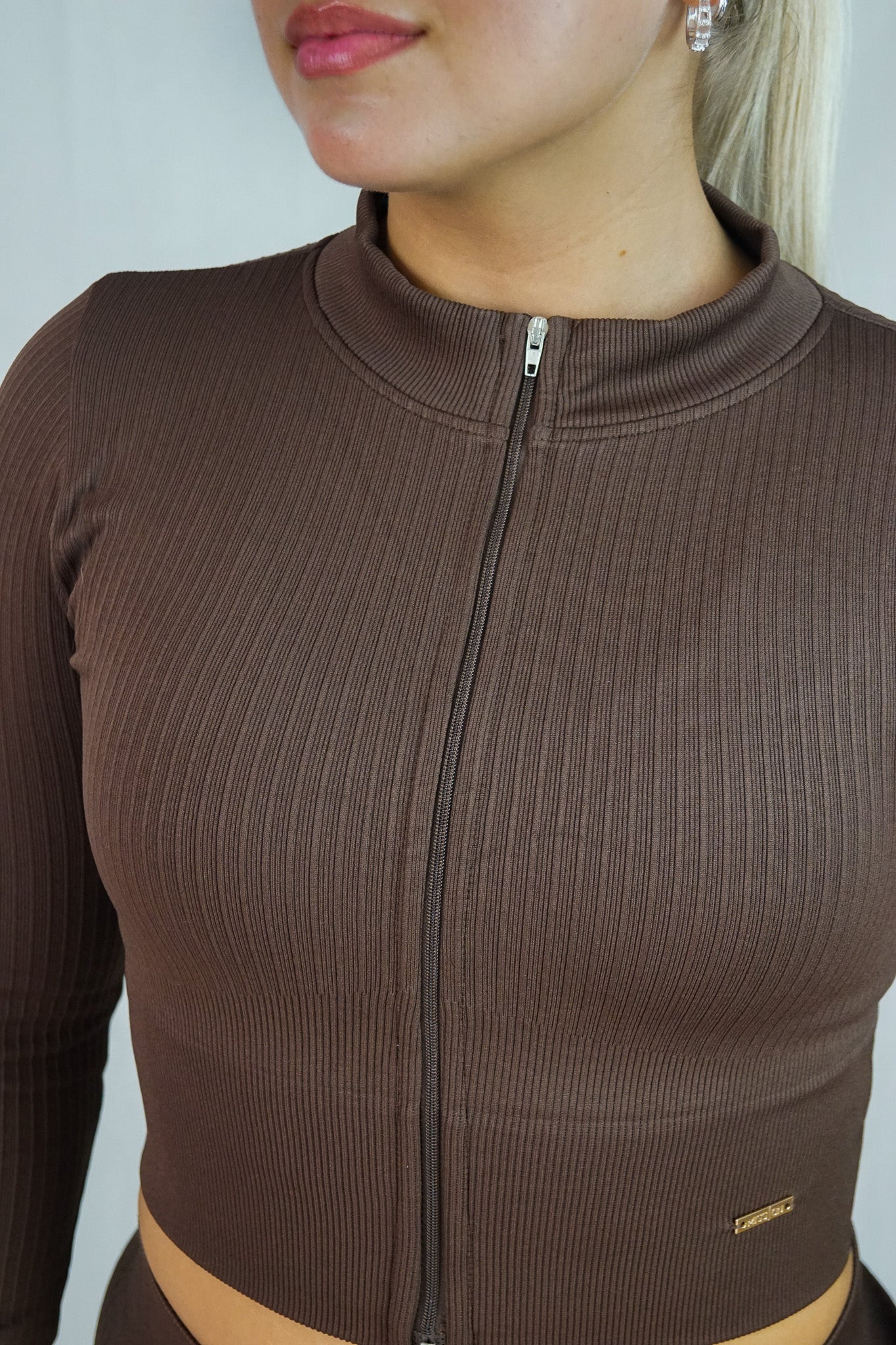 MISS ON RIBBED Veste de sport sans coutures