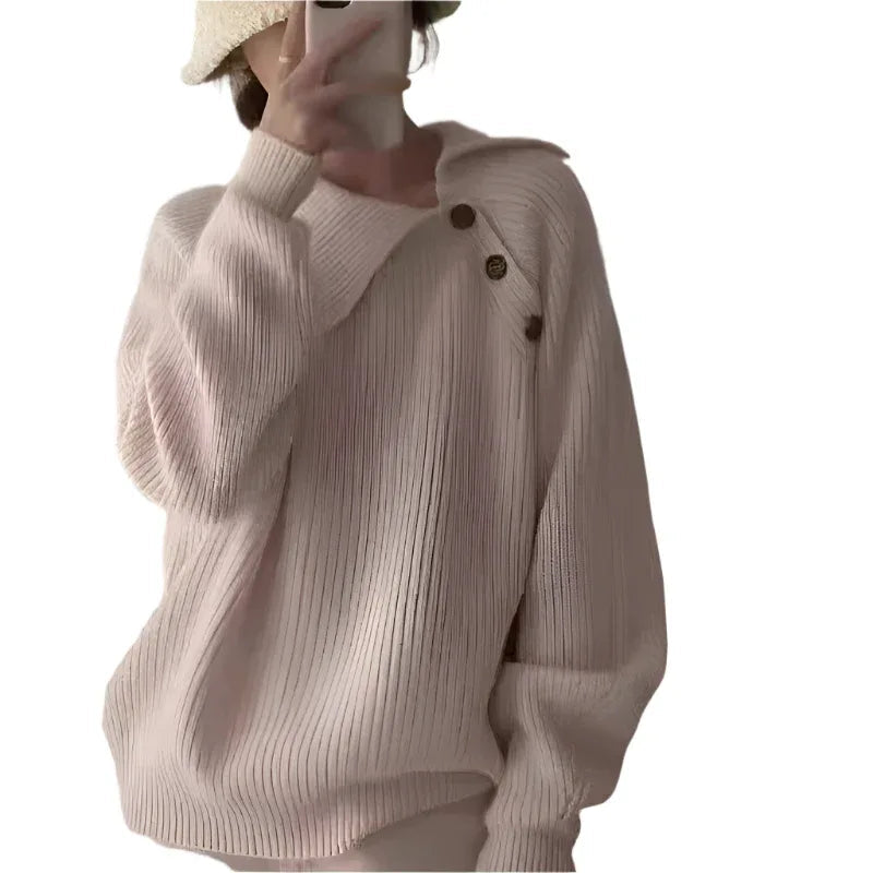 Haut en tricot irrégulier pour femme
