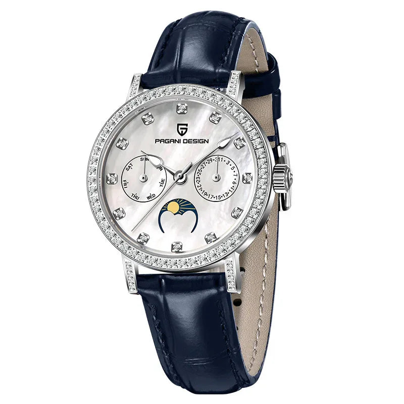 Wasserdichte multifunktionale Pagani-Quarzuhr für Damen