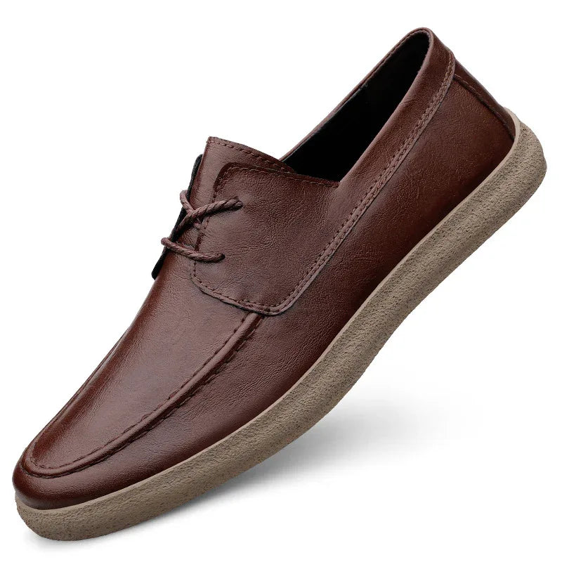 Mocassins Respirants pour Hommes Chaussures en Cuir Rétro Décontractées
