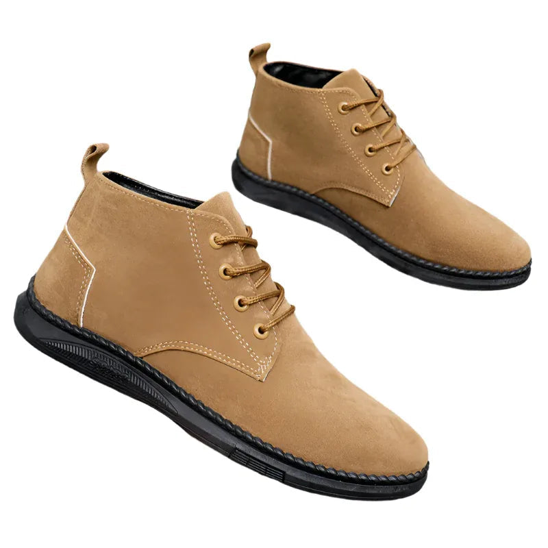 Chaussures décontractées montantes en cuir pour hommes britanniques