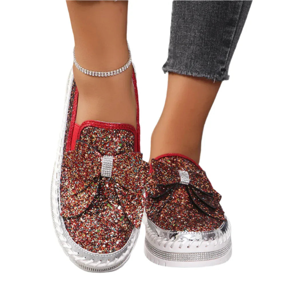 Mocassins pour femmes ornés de strass