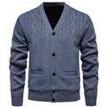 Gilet rayé à manches longues pour homme, collection automne-hiver