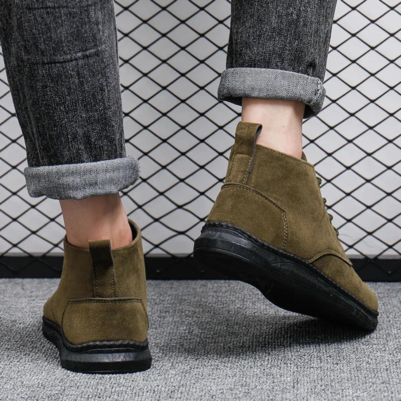 Chaussures décontractées montantes en cuir pour hommes britanniques
