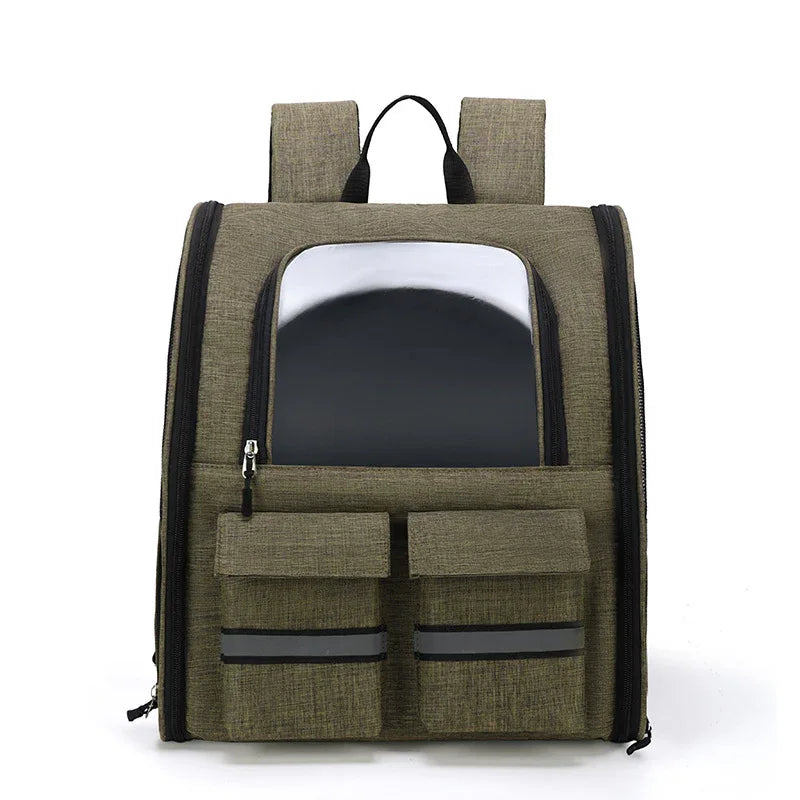 Sac à dos pour animaux de compagnie double épaule, pliable et respirant, pour chat et chien
