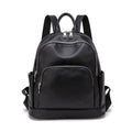Modischer einfarbiger Rucksack für Damen mit großer Kapazität aus weichem Leder