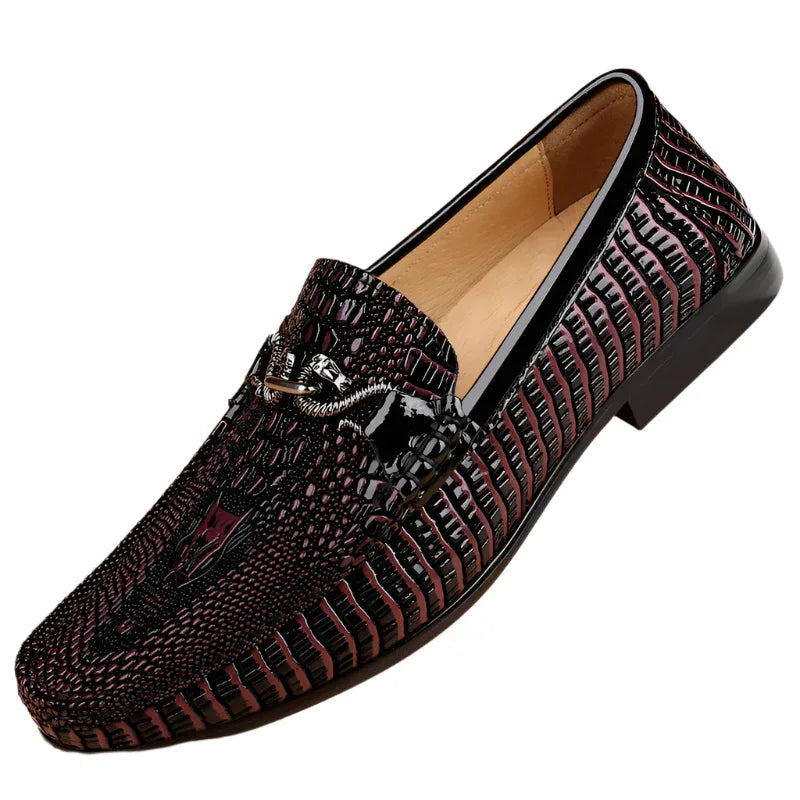 Mocassins Homme Gommino Première Couche en Cuir de Vachette Chaussures en Cuir à Fond Souple