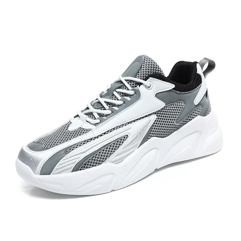 Chaussures de Course Décontractées en Maille pour Homme, à Semelle Épaisse, Grande Taille, Légères et Respirantes