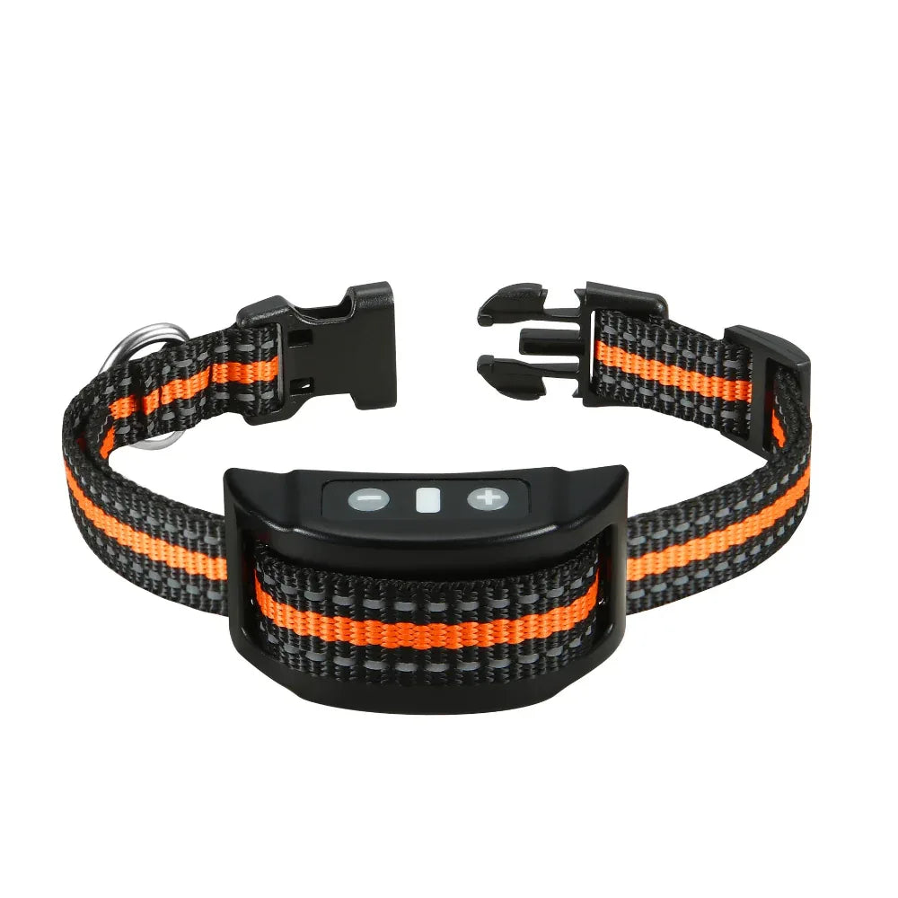 Collier pour chien avec contrôle vocal automatique, anti-aboiements, chargement Type-C, étanche et réfléchissant