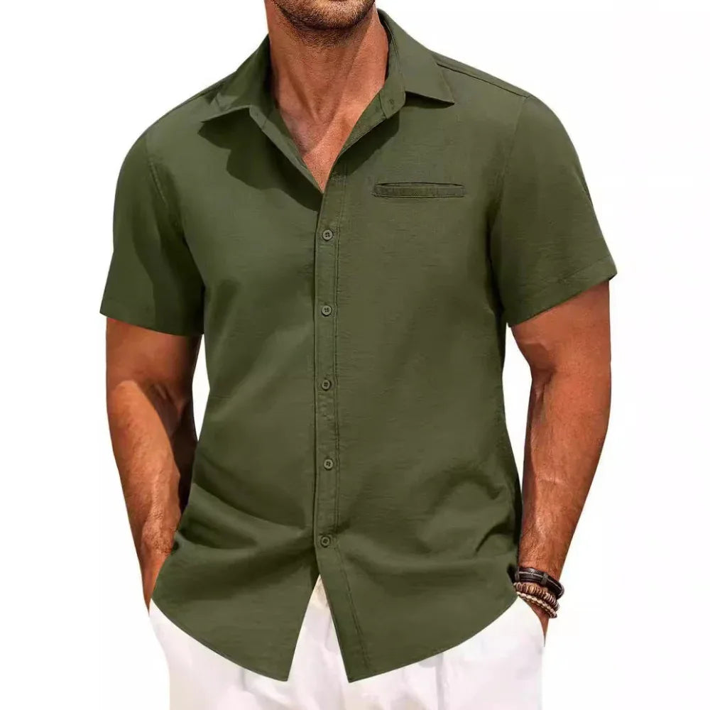 Herren-Poloshirt mit kurzen Ärmeln und Brusttasche