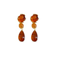 Damen-Vintage-Ohrringe Wassertropfen-Quaste Maillard-Stil
