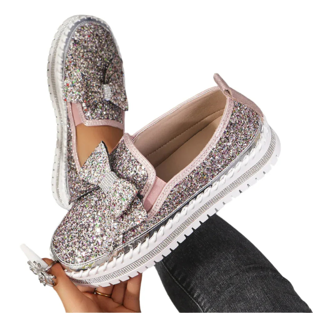 Mocassins pour femmes ornés de strass