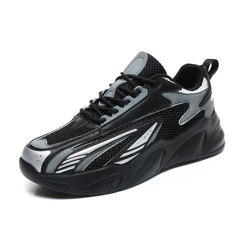 Herren Casual Mesh Sneaker Dicke Sohle Übergröße Leichte Atmungsaktive Laufschuhe