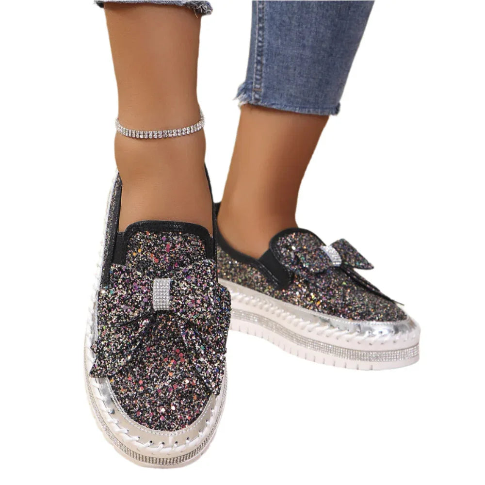 Mocassins pour femmes ornés de strass