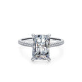 Bague en argent sterling S925 avec diamant de simulation