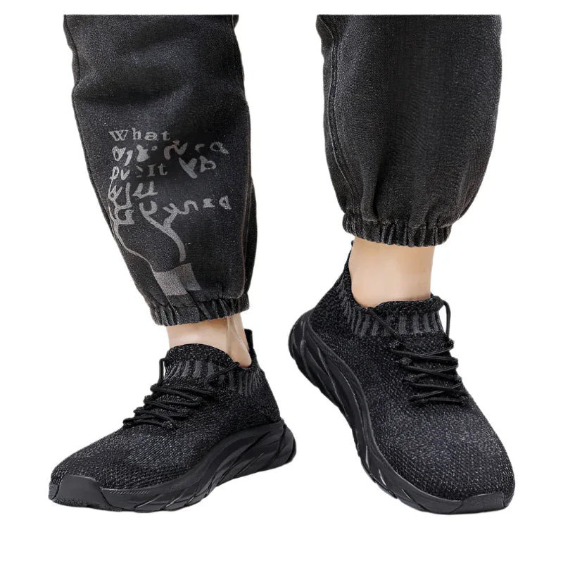 Herren Übergröße Flyknit Freizeitschuhe mit Absatzerhöhung