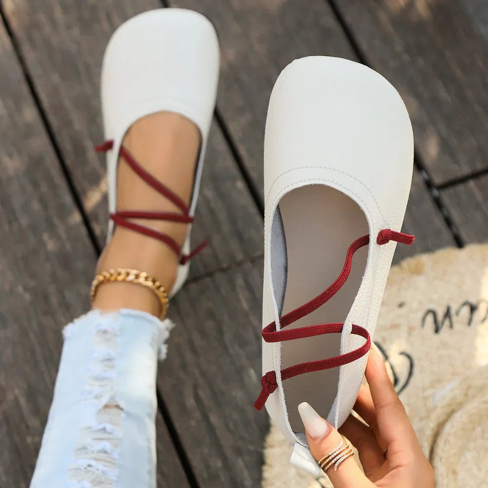 Fashion Square Toe Flats Schuhe Flache Slipper Loafer Lässige Gemütliche Schuhe
