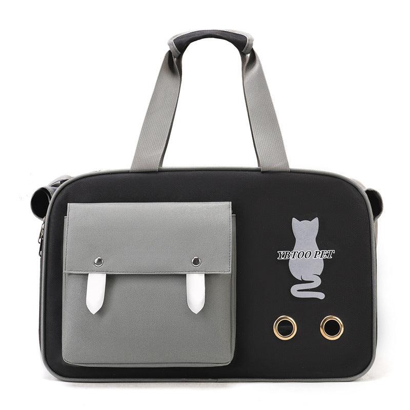 Sac à bandoulière portable d'extérieur pour animaux de compagnie Grande capacité Sac de transport pour chat respirant
