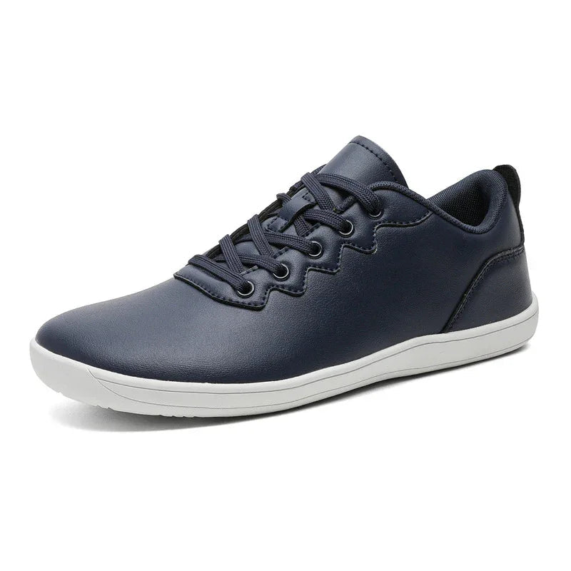 Baskets d'extérieur basses à lacets en cuir pour homme