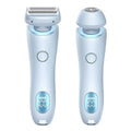 USB Wiederaufladbarer Trimmer mit Zwei Abnehmbaren Trimmerköpfen Damen Körper Bein Achsel Intimrasierer Haarentferner