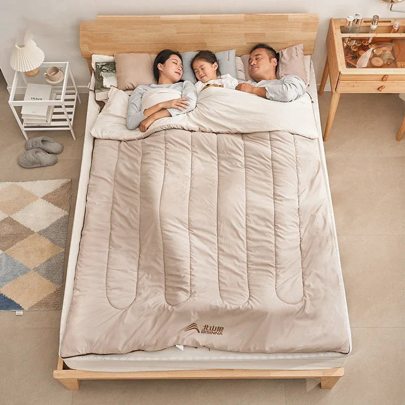 Sac de couchage double de camping chaud froid